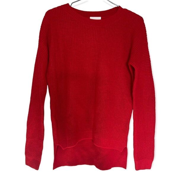 Wilfred Free | Aritzia NWOT Crew-Neck 100% Wool Knit Sweater Red Size XXS - Picture 1 of 8